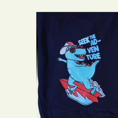 Navy Blue Dino Shorts - Him