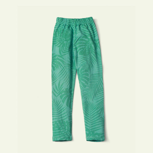 Green Printed Tights - Her