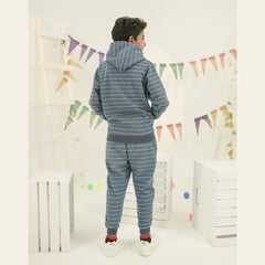 Boys Striped Zip-Up Hoodie