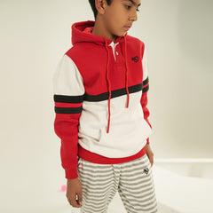 Red & White Signature Hoodie - Him/Her