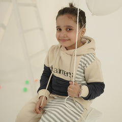DreamersPK Girls Color-Block Hoodie & Jogger Set